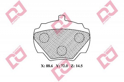 DJ PARTS bp2409 -  Комплект тормозных колодок, дисковый тормоз